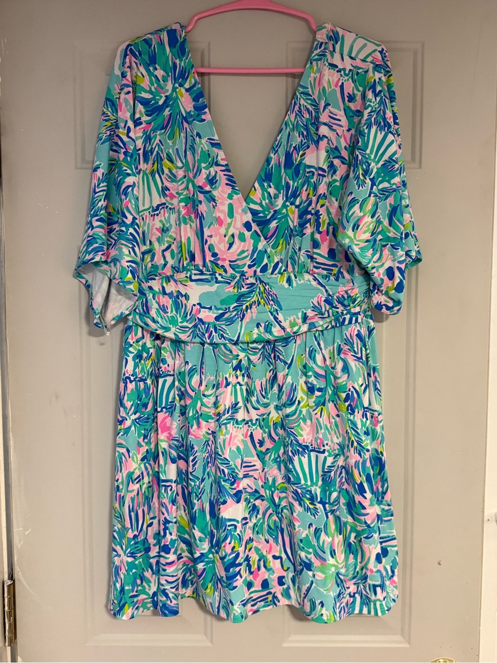 Like New- Lilly Pulitzer Parigi Romper in Cabana Cocktail- Size Large